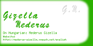 gizella mederus business card